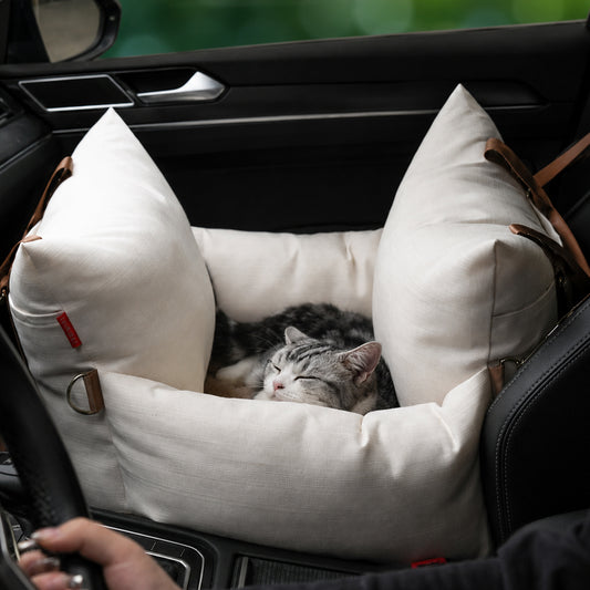 Portable Car Pet Bed for Small Dogs and Cats All-Season Travel Cushion