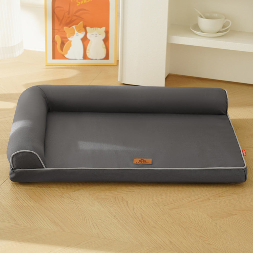 Washable L-Shaped Dog Sofa Bed for Large Dogs Waterproof All-Season Pet Bed