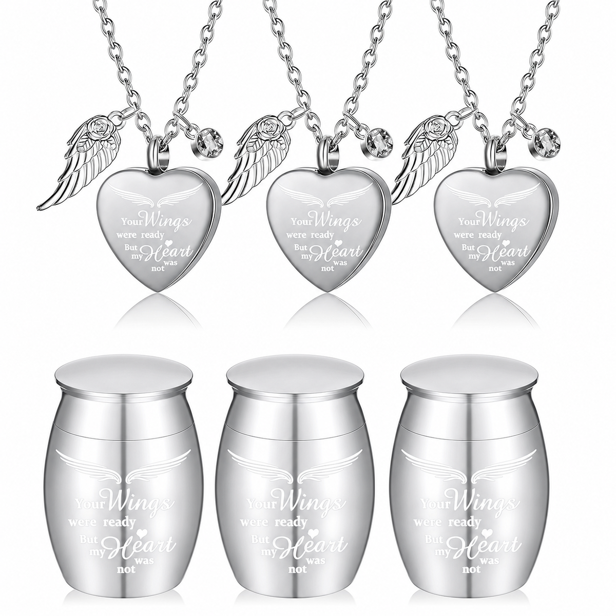 Memorial keepsake necklace details