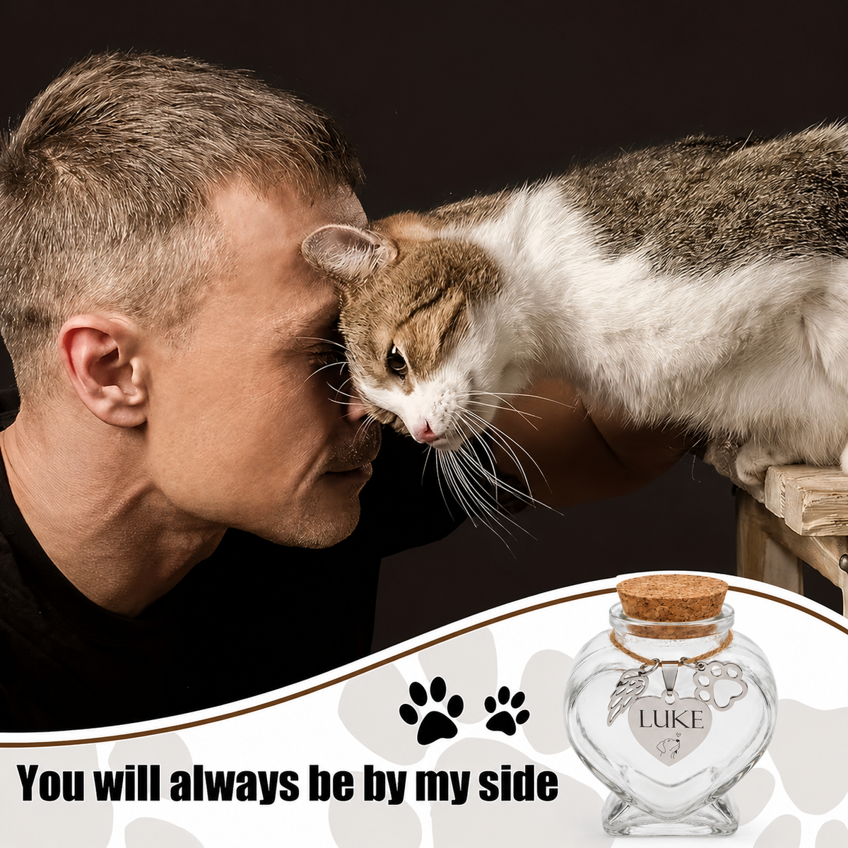 Pet memorial keepsake jar sympathy gift