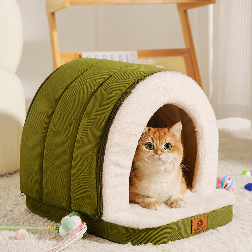 Warm Three-Sided Pet Bed for Cats and Dogs All-Season Sleeping Mat