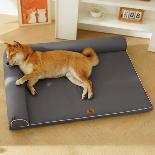 Washable L-Shaped Dog Sofa Bed for Large Dogs Waterproof All-Season Pet Bed