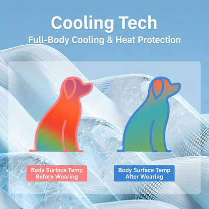 Pet cooling technology illustration