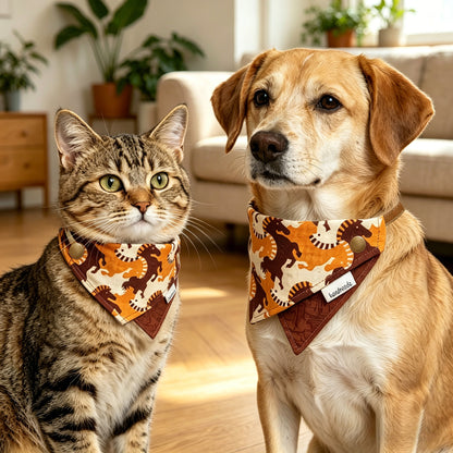 Old Money Style Pet Bandana  Horse Print