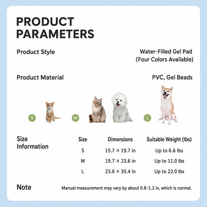 Cooling Pet Mat for Dogs and Cats Summer Gel Ice Pad