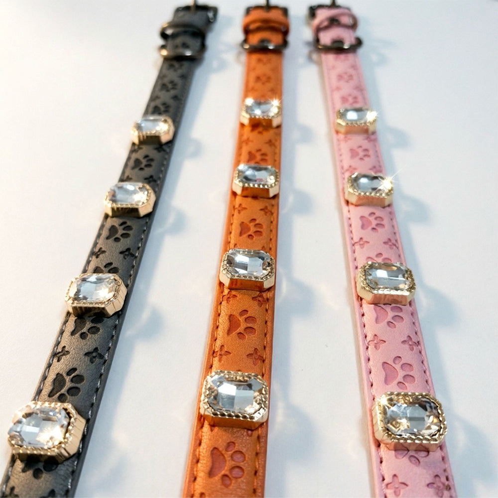 Furbaby™ Luxury Rhinestone Pet Collar | Sparkling Vegan Leather