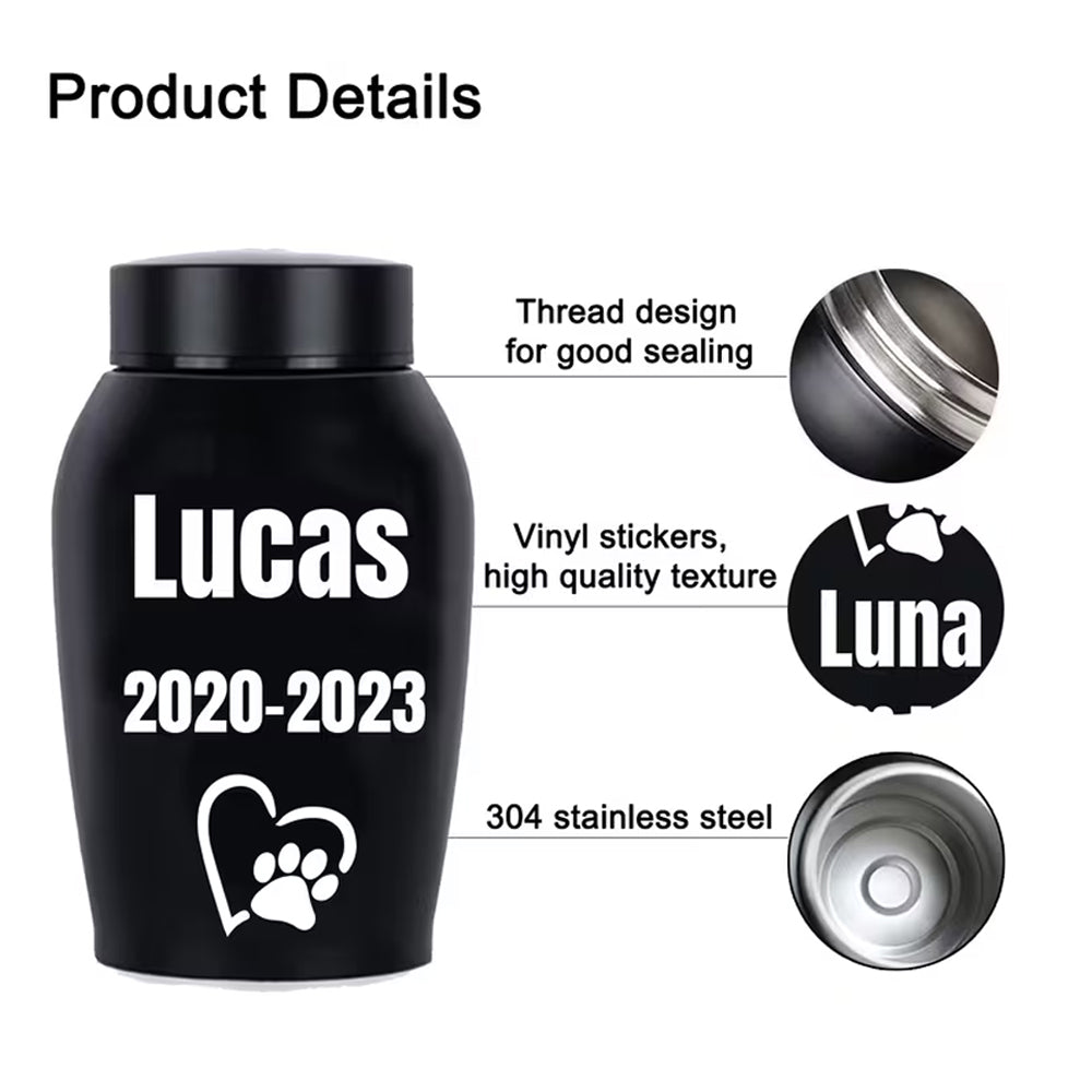Metal pet urn product details