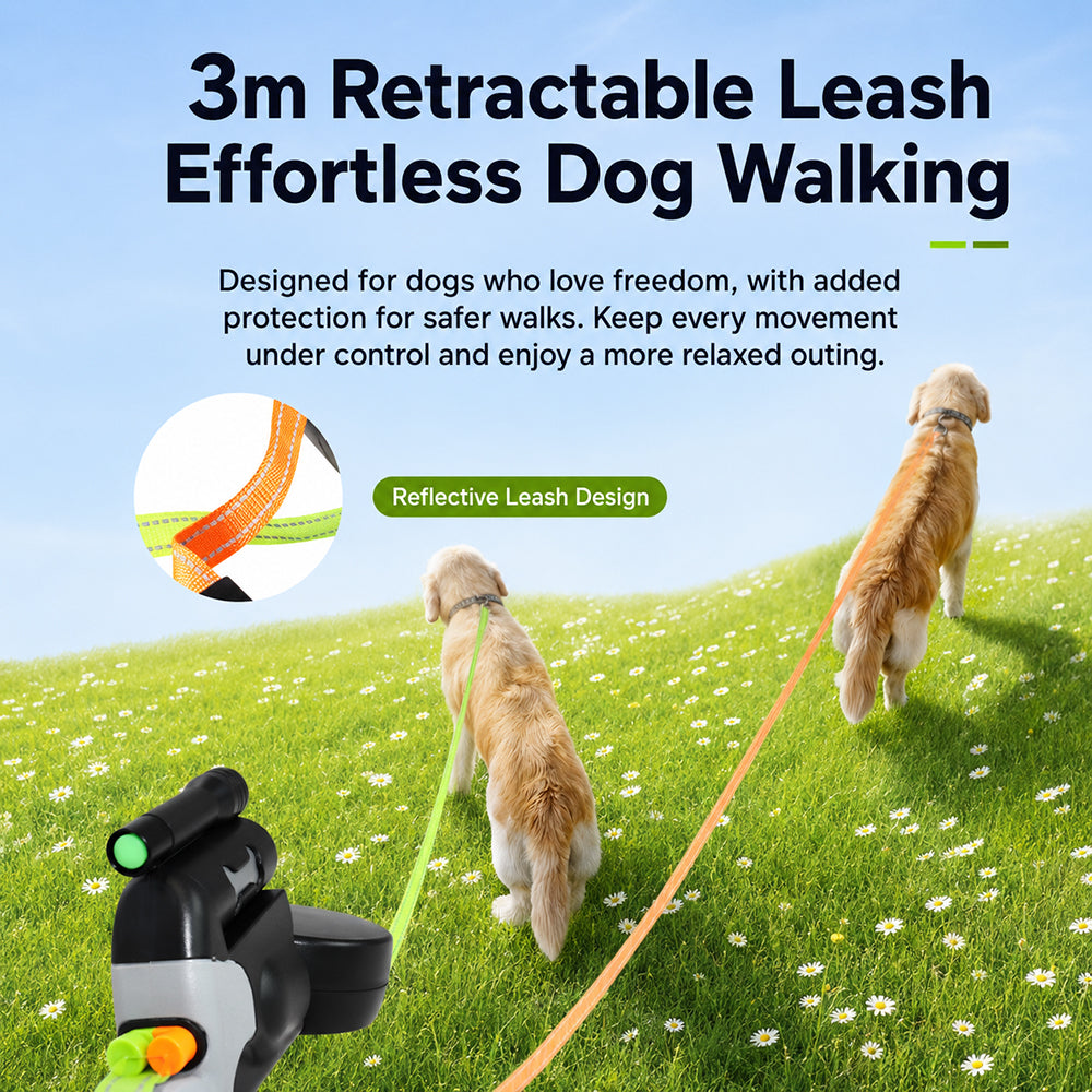 3m retractable leash for dog walking