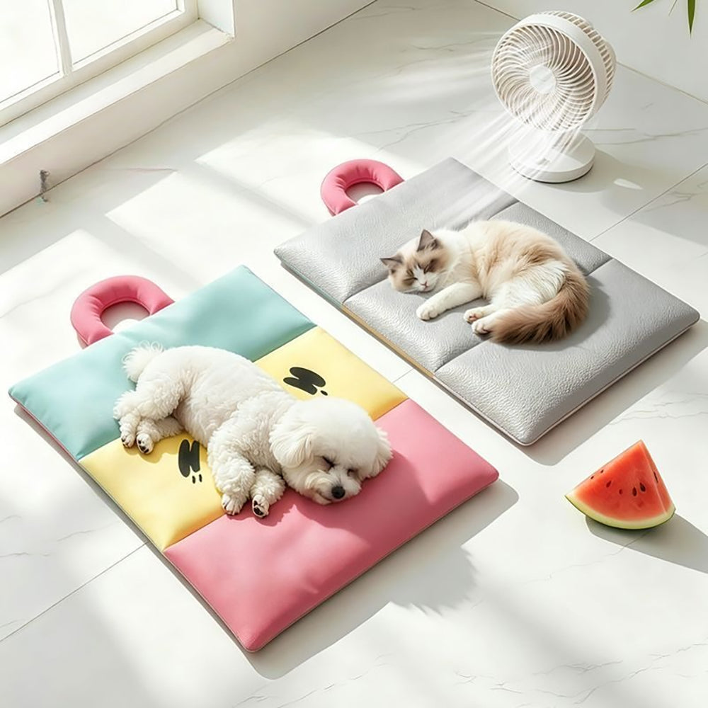 Blue colorblock pet mat product view