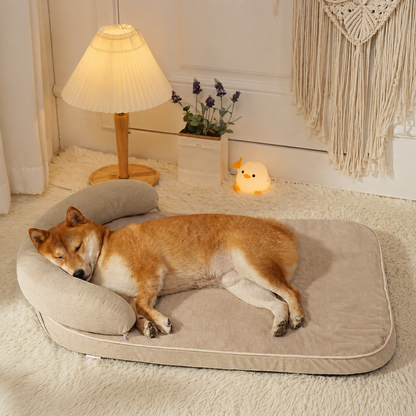 Khaki pet mat lifestyle demo