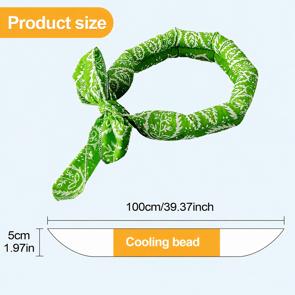 Cooling Dog Bandana with Ice Beads – Reusable Summer Neck Scarf