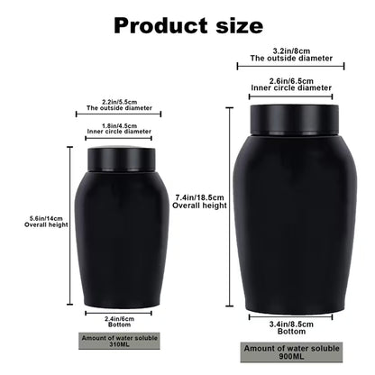 Metal pet urn size guide