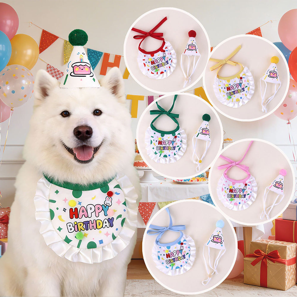 Available pet birthday outfit colors