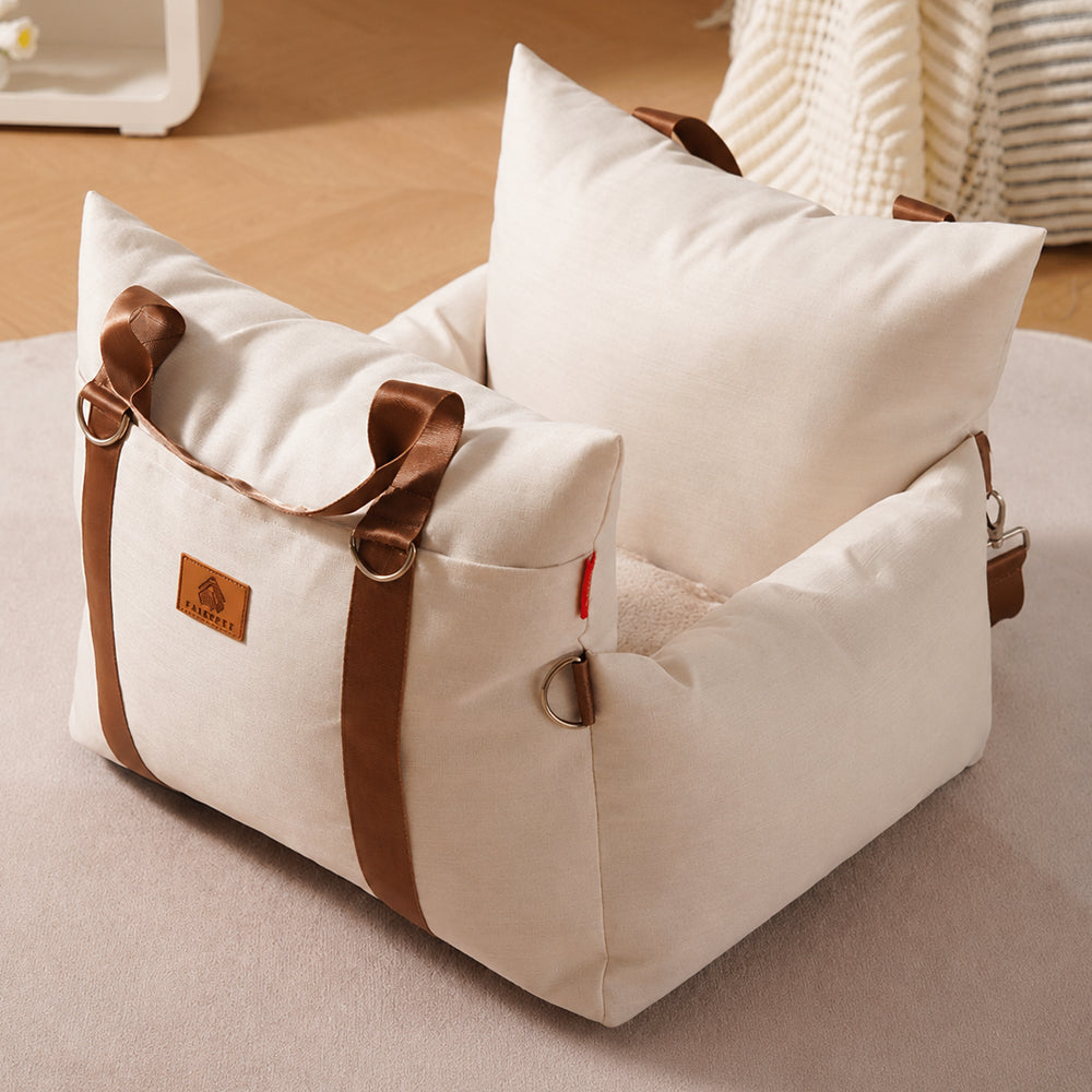 Portable Car Pet Bed for Small Dogs and Cats All-Season Travel Cushion