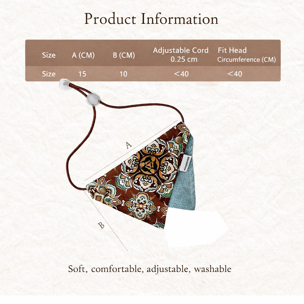 Flower Print Pet Bandana Collar Soft Cotton Scarf for Cats and Dogs