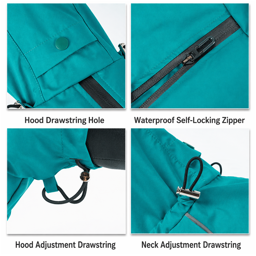 Lightweight Four Leg Pet Raincoat