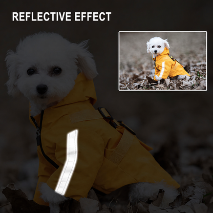 Waterproof Dog Raincoat with Built-in Harness