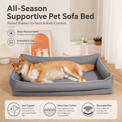 All-season supportive pet sofa bed