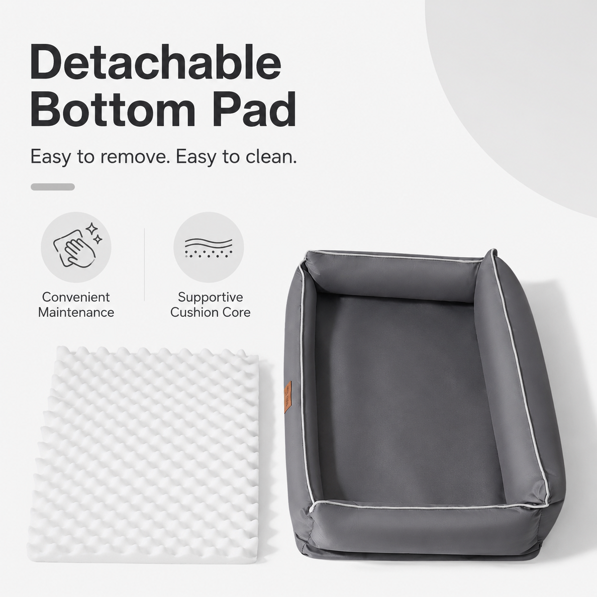 Detachable bottom pad