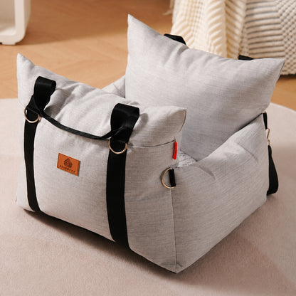 Portable Car Pet Bed for Small Dogs and Cats All-Season Travel Cushion