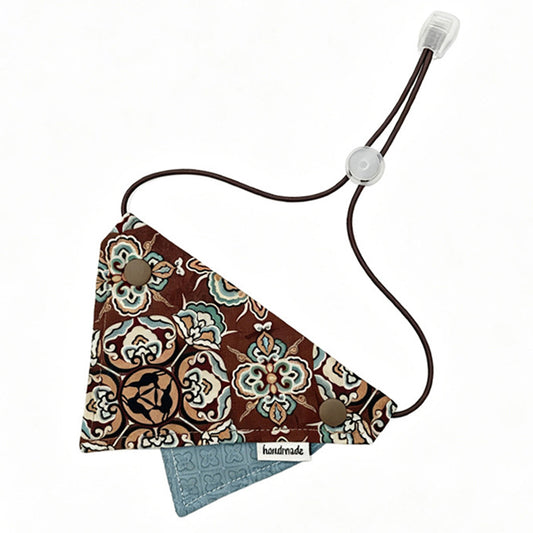 Flower Print Pet Bandana Collar Soft Cotton Scarf for Cats and Dogs