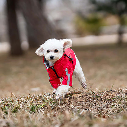 Waterproof Dog Raincoat with Built-in Harness