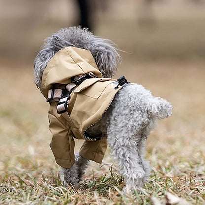 Waterproof Dog Raincoat with Built-in Harness