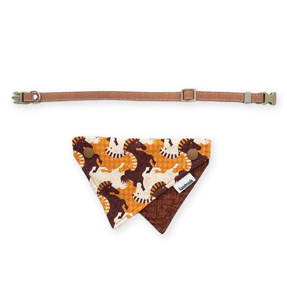 Old Money Style Pet Bandana  Horse Print