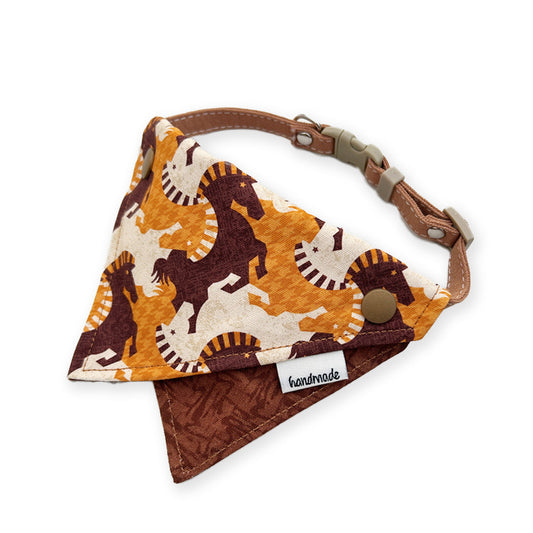 Old Money Style Pet Bandana  Horse Print