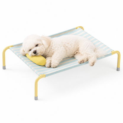 Cooling Elevated Dog Bed for Small Dogs, Breathable Mesh Raised Pet Cot, Lightweight Indoor Outdoor Puppy Bed