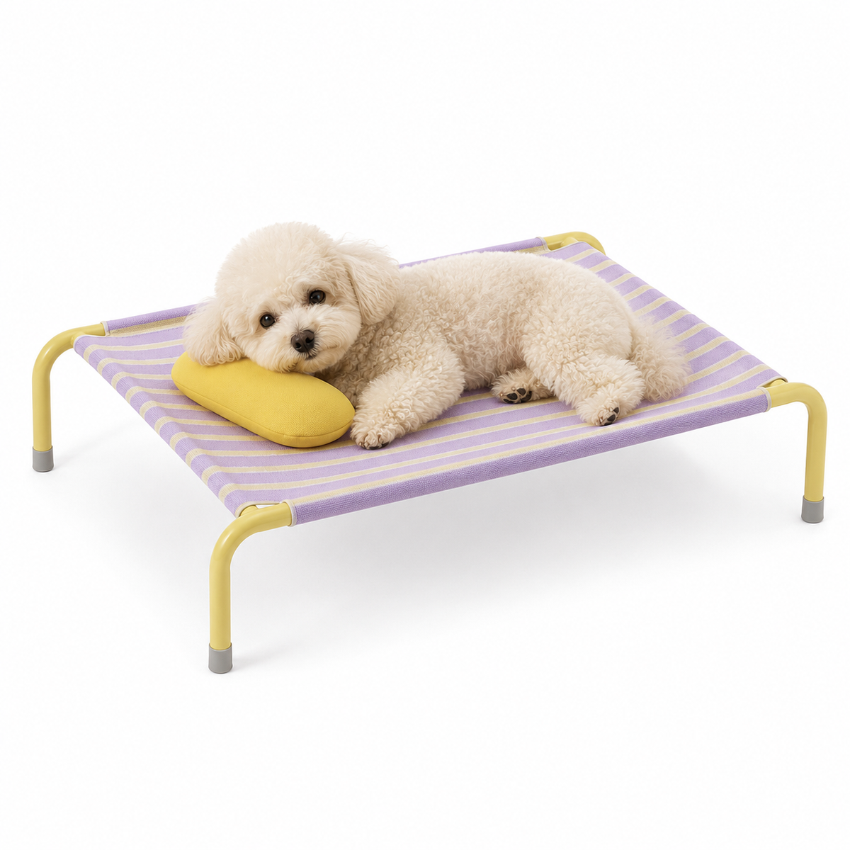 Cooling Elevated Dog Bed for Small Dogs, Breathable Mesh Raised Pet Cot, Lightweight Indoor Outdoor Puppy Bed
