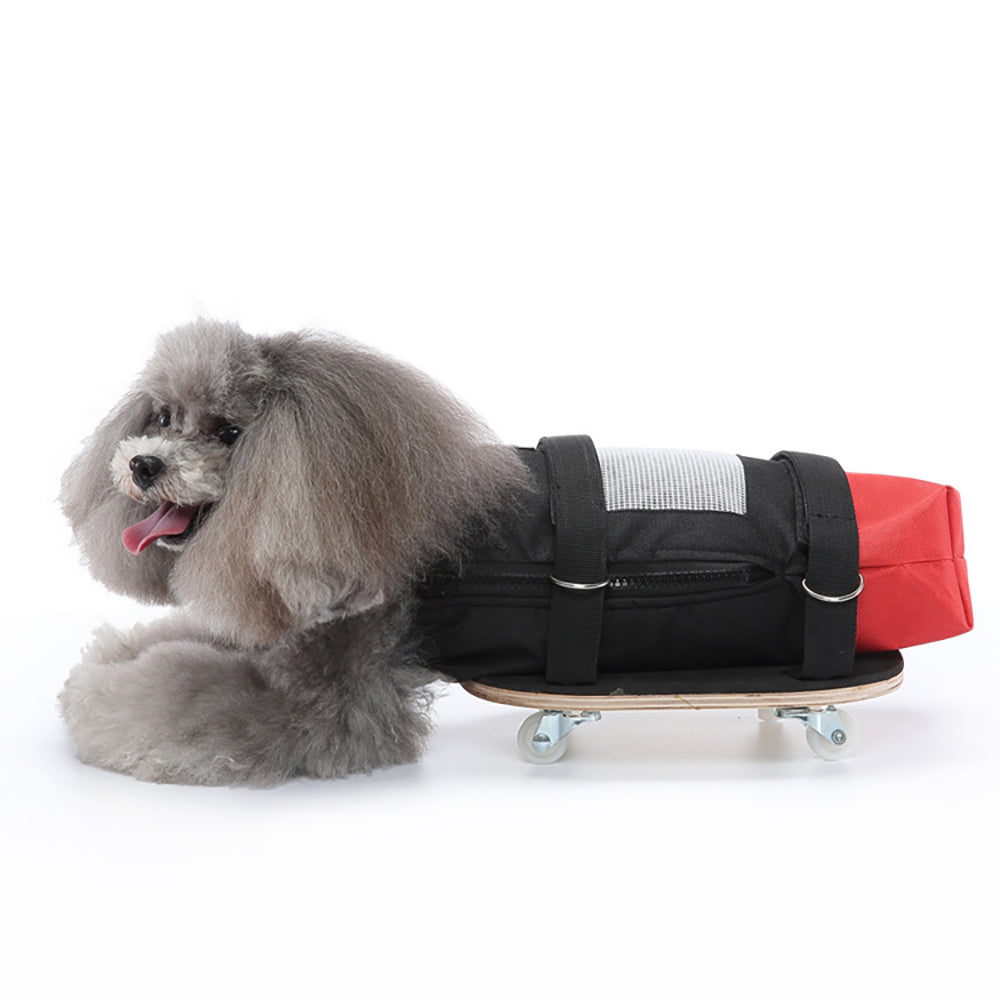 Dog Mobility Support Skateboard Cart