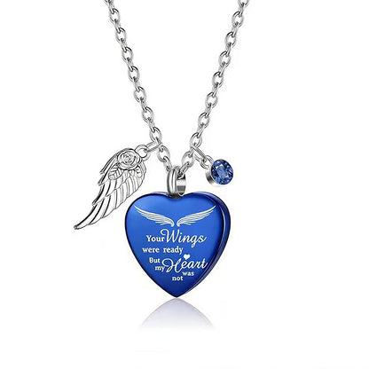 Blue pet memorial pendant necklace