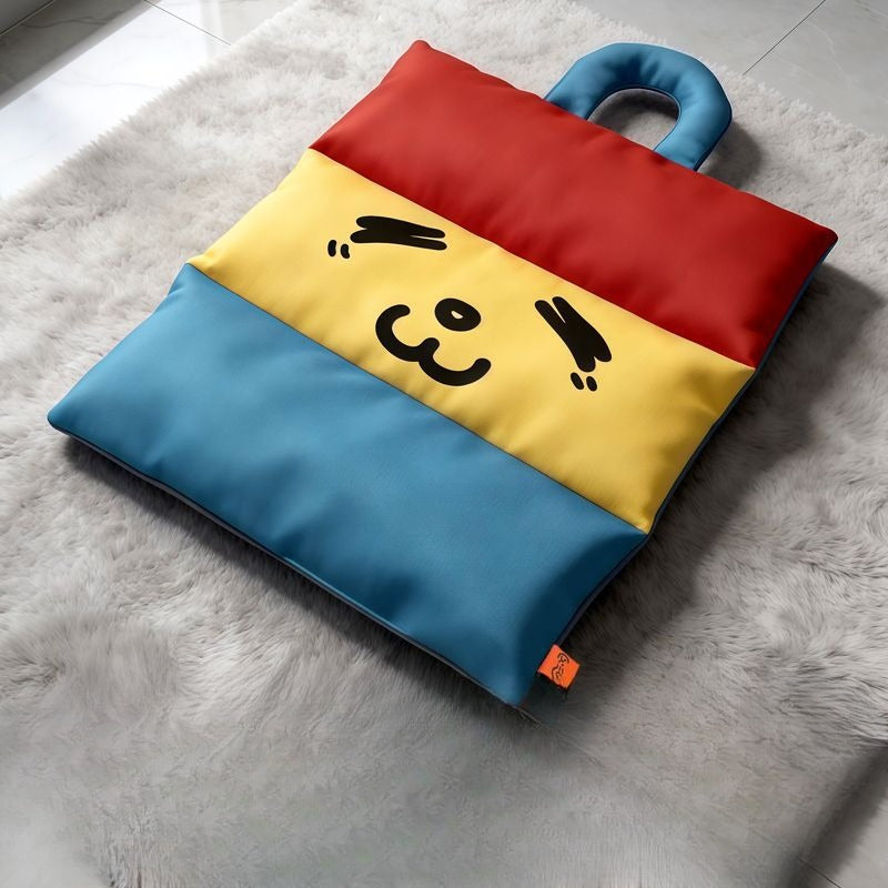 Blue colorblock cooling pet mat