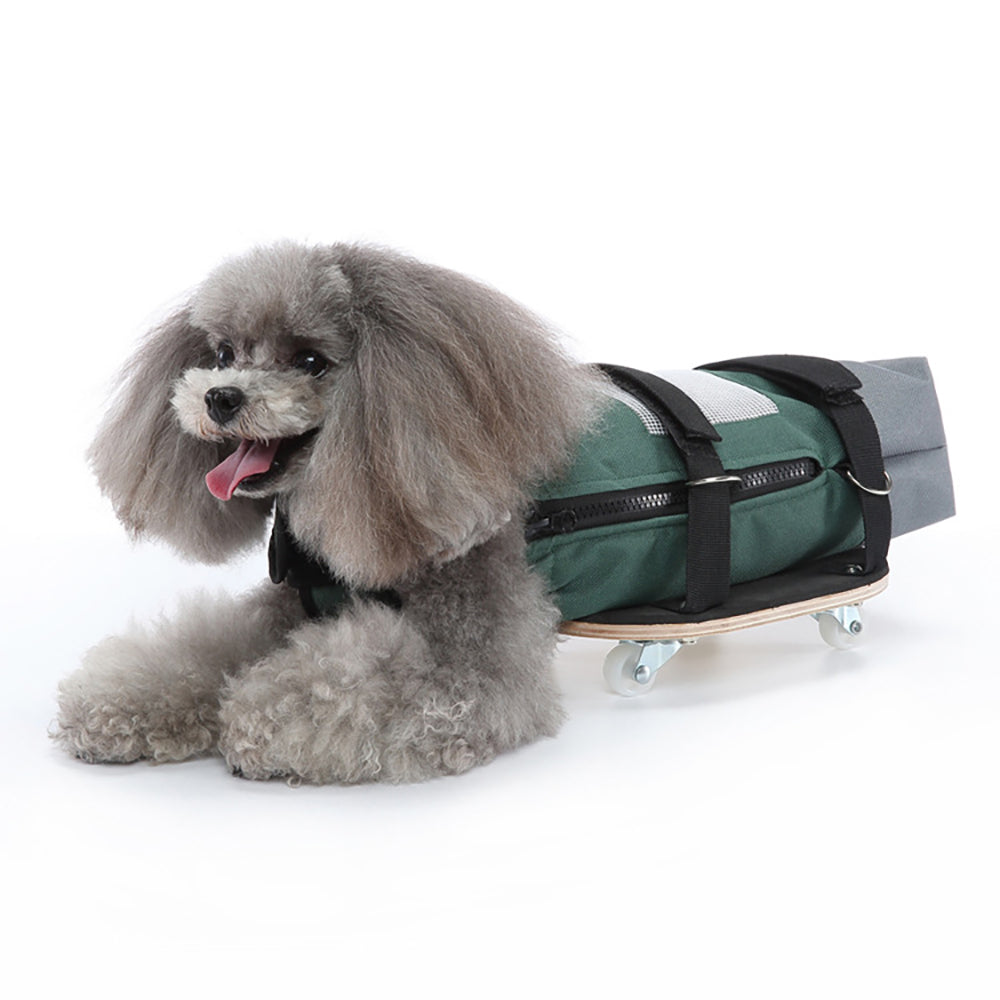 Dog Mobility Support Skateboard Cart