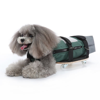Dog Mobility Support Skateboard Cart