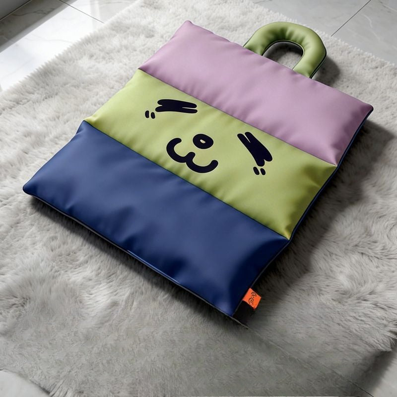 Green colorblock cooling pet mat