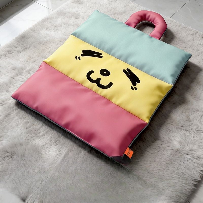 Pink colorblock cooling pet mat