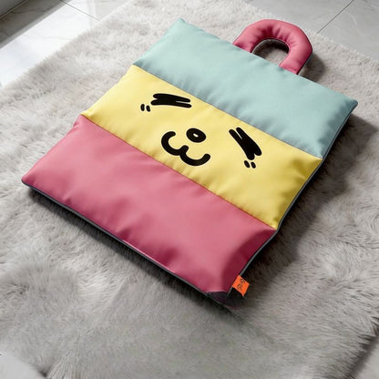 Pink colorblock cooling pet mat