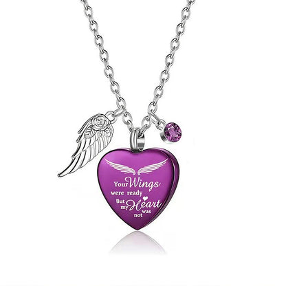 Purple pet memorial pendant necklace