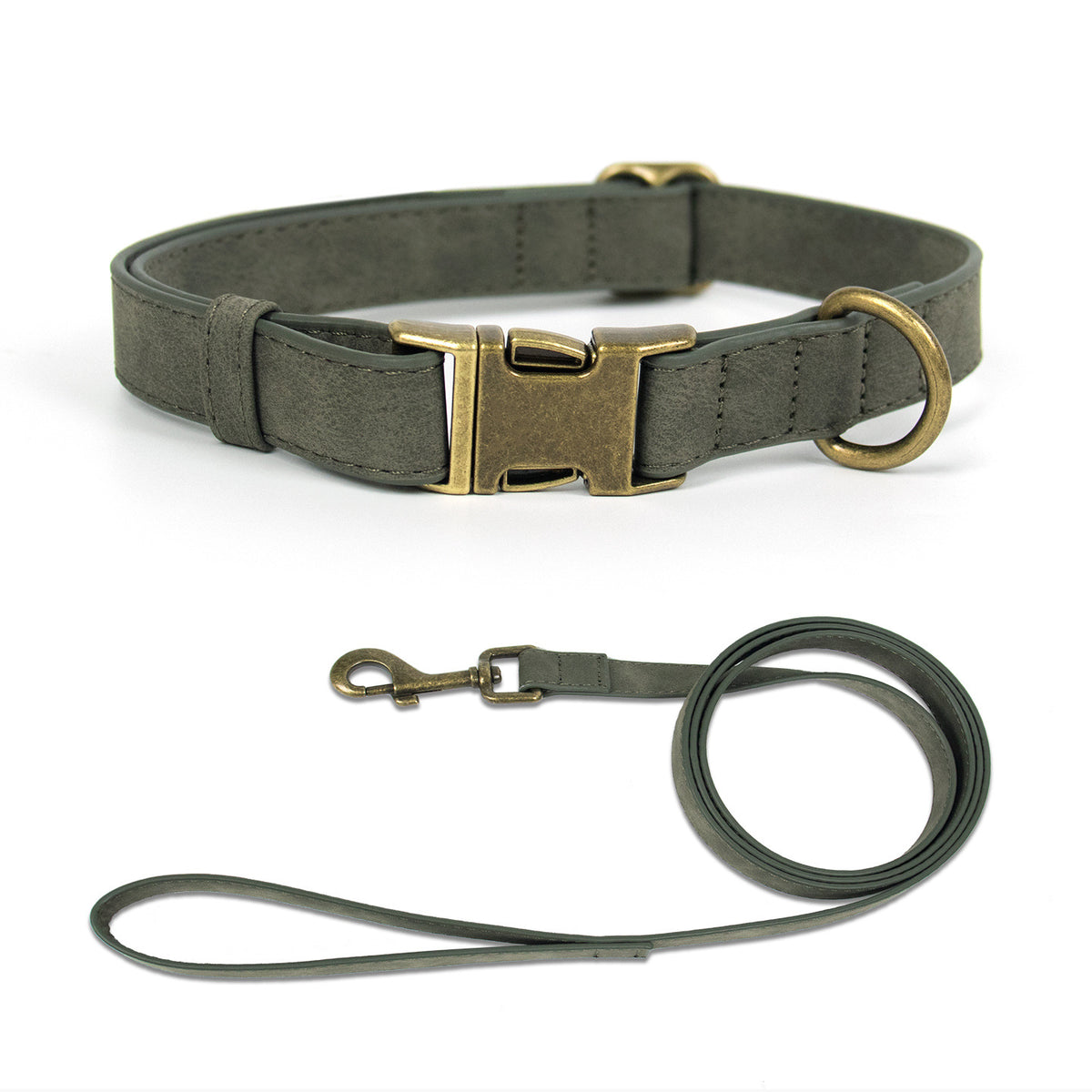 DIY Vintage Frosted Leather Pet Collar
