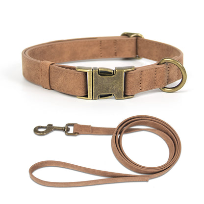 DIY Vintage Frosted Leather Pet Collar