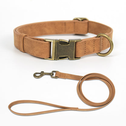 DIY Vintage Frosted Leather Pet Collar