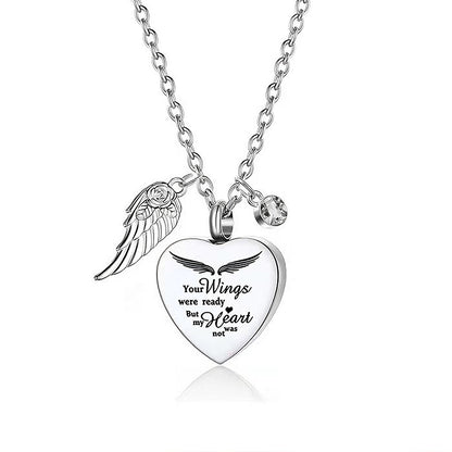 Silver pet memorial pendant necklace